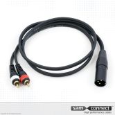 2x RCA naar XLR kabel, 3m, m/m