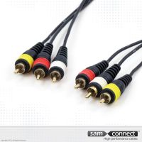 Composiet video/audio kabel, 1m, m/m